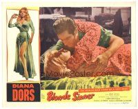 1s283 BLONDE SINNER LC '56 sexy bad girl Diana Dors in embrace with Michael Craig!