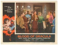 1s289 BLOOD OF DRACULA LC #7 '57 close up of teen girls together at all-girl party!