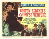1s014 BOSTON BLACKIE'S CHINESE VENTURE TC '49 Chester Morris holding Asian mask & hatchet!