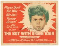 1s016 BOY WITH GREEN HAIR TC '48 huge headshot of Dean Stockwell, a kid who wants to end war!