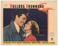 1s316 BULLDOG DRUMMOND ESCAPES LC '37 great close-up of Ray Milland with Heather Angel!