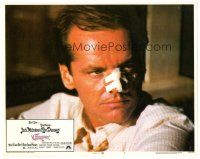 1s355 CHINATOWN LC #5 '74 best close up of Jack Nicholson with bandaged nose!