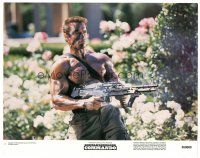 1s368 COMMANDO LC #7 '85 best close up of Arnold Schwarzenegger in camoflauge w/gun!