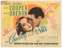 1s027 COWBOY & THE LADY TC '38 wonderful close up of Gary Cooper & pretty Merle Oberon!
