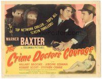 1s028 CRIME DOCTOR'S COURAGE TC '45 detective Warner Baxter bares hidden secrets, from CBS Radio!