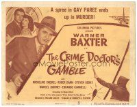 1s029 CRIME DOCTOR'S GAMBLE TC '47 great image of detective Warner Baxter pointing gun!