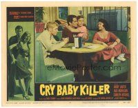 1s382 CRY BABY KILLER LC #3 '58 Harry Lauter, Carolyn Mitchell, Brett Halsey, cool border art!