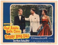 1s385 DADDY LONG LEGS LC #2 '55 Fred Astaire in tux looks at Leslie Caron & Kelly Brown!