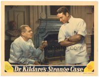 1s414 DR. KILDARE'S STRANGE CASE LC '40 Lionel Barrymore in wheelchair talks to Lew Ayres!