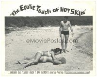 1s428 EROTIC TOUCH OF HOT SKIN LC '66 Radley Metzger, sexy women in bikinis fighting on beach!