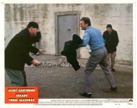 1s429 ESCAPE FROM ALCATRAZ LC #2 '79 cool image of Clint Eastwood fighting in the yard!