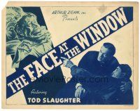 1s047 FACE AT THE WINDOW TC '39 Tod Slaughter, wild artwork of wacky monster!