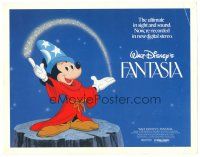 1s050 FANTASIA TC R82 great image of Wizard's Apprentice Mickey Mouse, Disney cartoon classic!