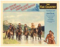 1s444 FAR COUNTRY LC #4 R62 James Stewart & co-stars lined up on horseback, Anthony Mann!