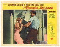 1s448 FEMALE ANIMAL LC #5 '58 image of Jane Powell forced into shower by George Nader!