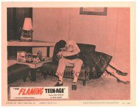 1s456 FLAMING TEEN-AGE LC #2 '57 bad teens from Hell, told with the intensity of white heat!