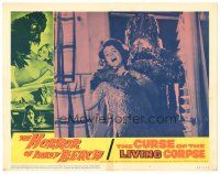 1s541 HORROR OF PARTY BEACH/CURSE OF THE LIVING CORPSE LC #3 '64 fantastic c/u of monster w/girl!