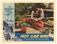 1s544 HOT CAR GIRL LC #8 '58 Richard Bakalyan takes June Kennedy's money after car crash!
