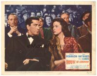 1s545 HOUSE OF STRANGERS LC #5 '49 close up of Richard Conte & Susan Hayward at show!