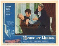 1s546 HOUSE OF USHER LC #3 '60 Edgar Allan Poe, Mark Damon attacks Vincent Price in chair!