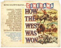 1s075 HOW THE WEST WAS WON TC '64 John Ford epic with an all-star cast in Cinerama!