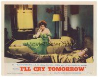 1s558 I'LL CRY TOMORROW LC #5 '55 Susan Hayward can't remember what happened the night before!