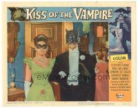 1s589 KISS OF THE VAMPIRE LC #3 '63 Hammer horror, cool image of couple in party masks!