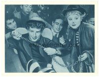 1s594 LA STRADA LC '56 Federico Fellini, clowns Giulietta Masina & Richard Basehart holding chain!