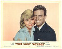 1s598 LAST VOYAGE LC #2 '60 great smiling portrait of Robert Stack & pretty Dorothy Malone!