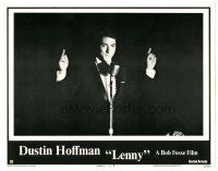 1s601 LENNY LC #2 '74 great close up of Dustin Hoffman as comedian Lenny Bruce at microphone!