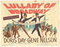 1s097 LULLABY OF BROADWAY TC '51 art of Doris Day & Gene Nelson in top hat and tails!