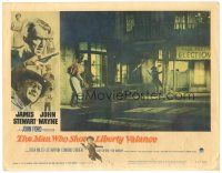 1s633 MAN WHO SHOT LIBERTY VALANCE LC #4 '62 James Stewart & Lee Marvin in the climactic gunfight!