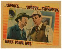 1s639 MEET JOHN DOE LC '41 great c/u of Walter Brennan & Gary Cooper in baseball cap, Frank Capra!