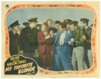 1s662 MY FAVORITE BLONDE LC '42 Bob Hope & sexy Madeleine Carroll surrounded by soldiers!