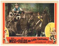 1s666 MY LITTLE CHICKADEE LC #5 R48 W.C. Fields on stagecoach is held up by masked man on horse!