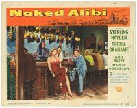 1s668 NAKED ALIBI LC #4 '54 great image of sexy Gloria Grahame at bar!