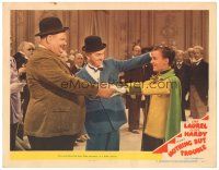 1s692 NOTHING BUT TROUBLE LC #6 '45 Stan Laurel & Oliver Hardy with young king David Leland!