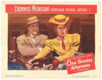 1s702 ONE SUNDAY AFTERNOON LC #6 '49 close up of Janis Paige steering car for Dennis Morgan!