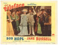 1s715 PALEFACE LC #2 '48 crowd admires Bob Hope & sexy Jane Russell all dressed up!