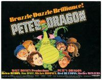 1s117 PETE'S DRAGON TC '77 Walt Disney, Helen Reddy, colorful art of cast w/Pete!