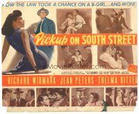 1s118 PICKUP ON SOUTH STREET TC '53 Richard Widmark & Jean Peters in Sam Fuller noir classic!