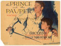 1s120 PRINCE & THE PAUPER TC '37 cool image of Errol Flynn with one of the Mauch Twins!