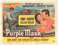 1s121 PURPLE MASK TC '55 masked avenger Tony Curtis w/pretty Colleen Miller!