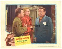 1s755 QUICKSAND LC #6 '50 Mickey Rooney & Jeanne Cagney stare at smoking Peter Lorre!