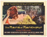 1s125 RAINS OF RANCHIPUR TC '55 Lana Turner, Richard Burton, rains couldn't wash their sin away!