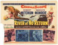 1s130 RIVER OF NO RETURN TC '54 Robert Mitchum watches sexy Marilyn Monroe play guitar!
