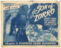 1s158 SON OF ZORRO chapter 3 TC '47 masked George Turner in title role, Republic serial!