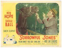 1s847 SORROWFUL JONES LC #4 '49 close up of Bob Hope joking around with race horse!