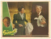1s864 SUSPECT LC '44 close up of Charles Laughton & wife Rosalind Ivan, directed by Robert Siodmak!