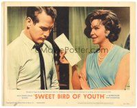 1s866 SWEET BIRD OF YOUTH LC #6 '62 Geraldine Page taunts Paul Newman with Hollywood contract!